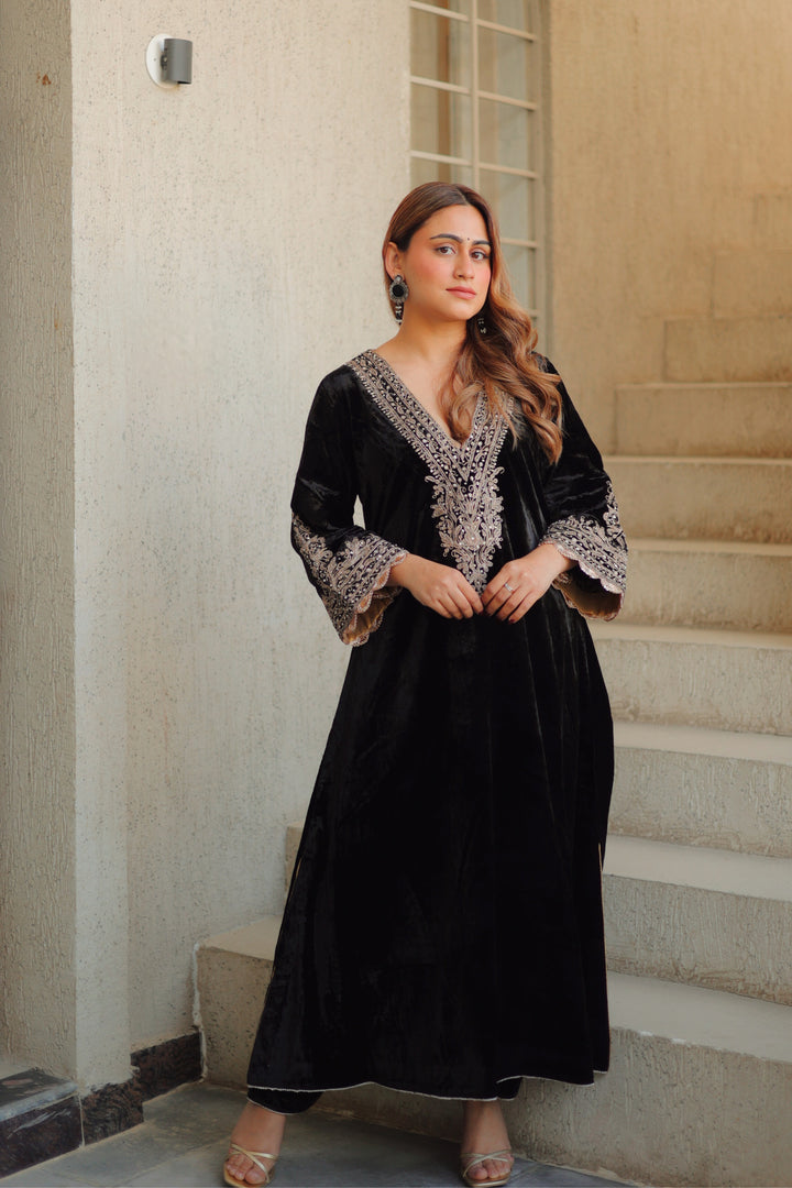 rasha-long a-line chauga with salwar