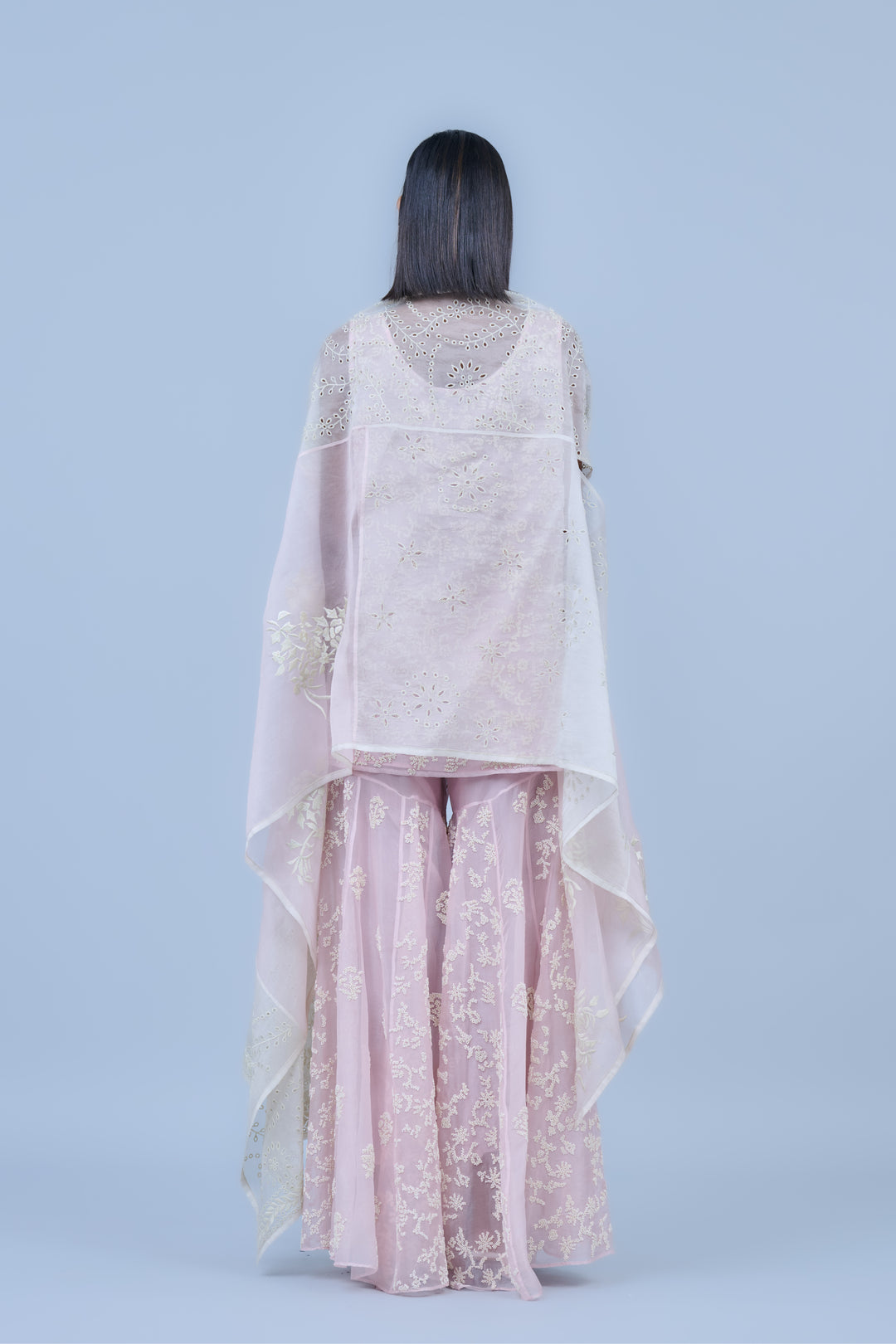 powder ecru cutwork cape