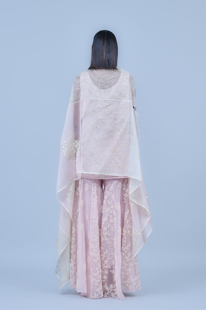 powder ecru cutwork cape