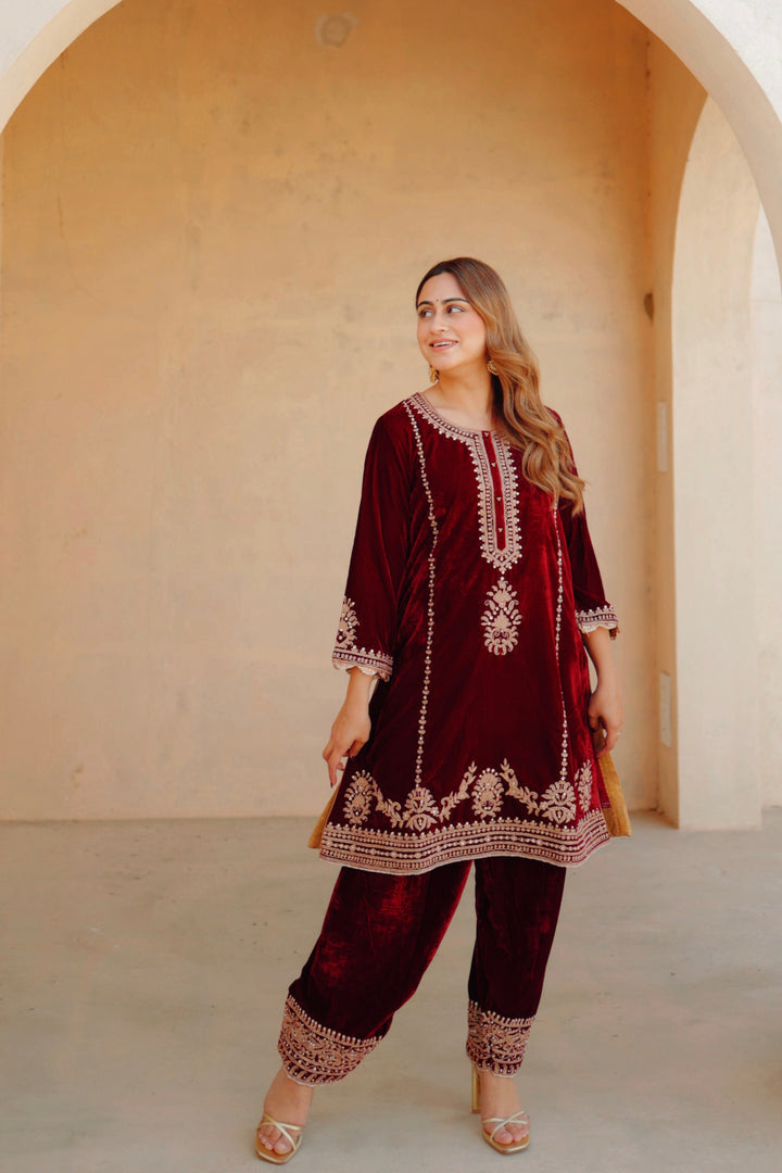 asiyah-short kurta with salwar