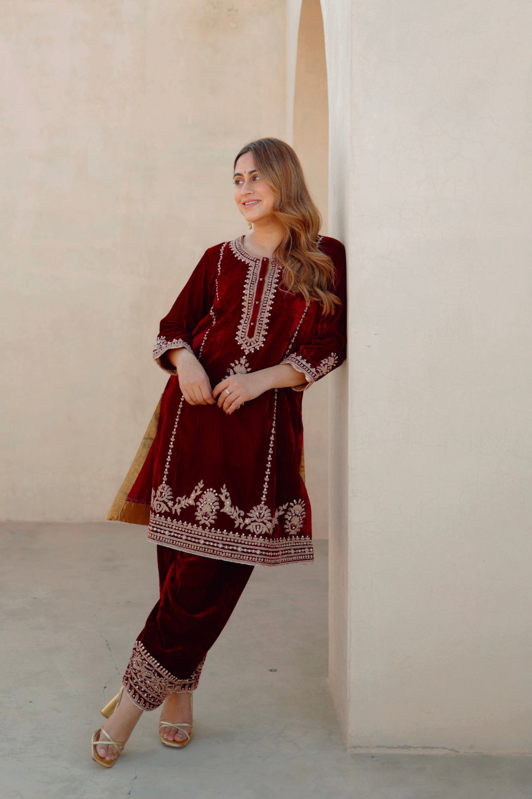 asiyah-short kurta with salwar