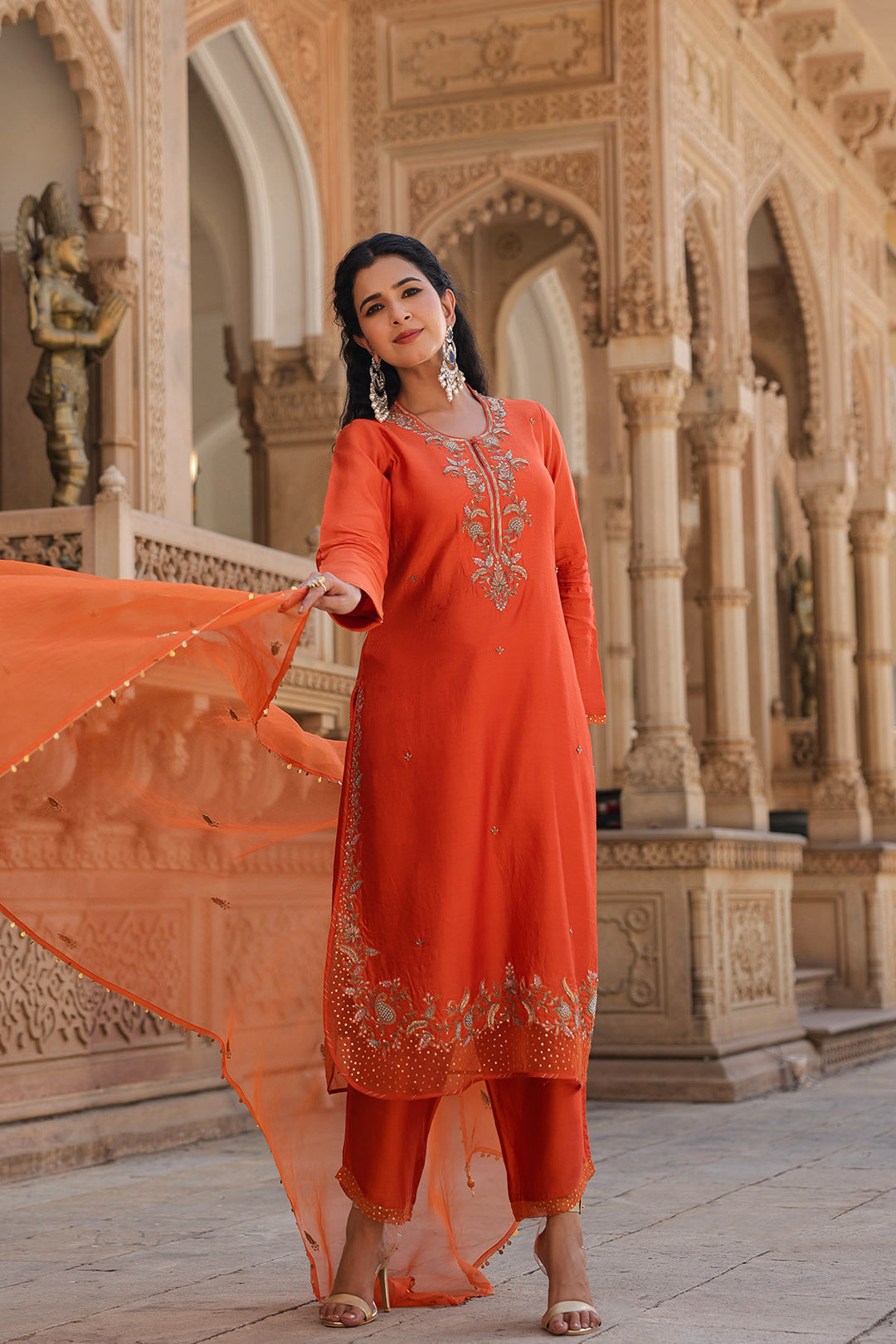 riwayat heavy long kurta set