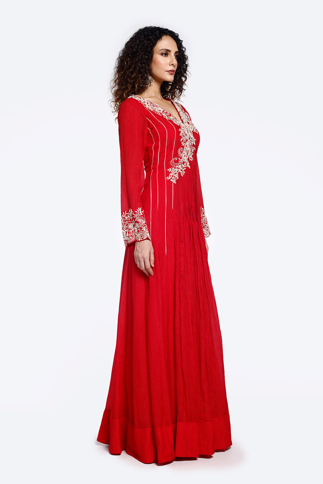 Embroidered Anarkali Suit Set