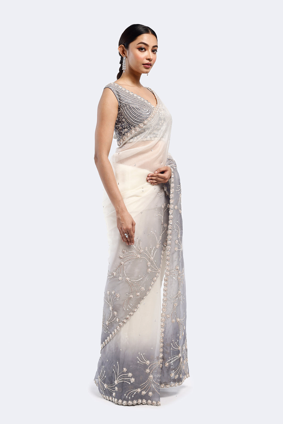 Lily Embellished Organza Saree