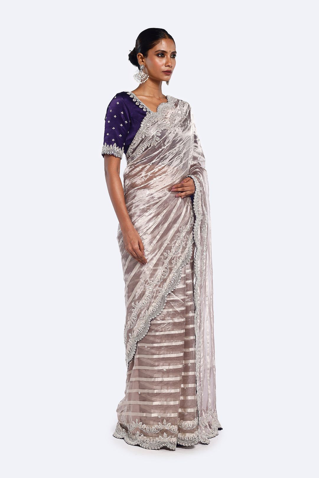 Striped Tissue Saree