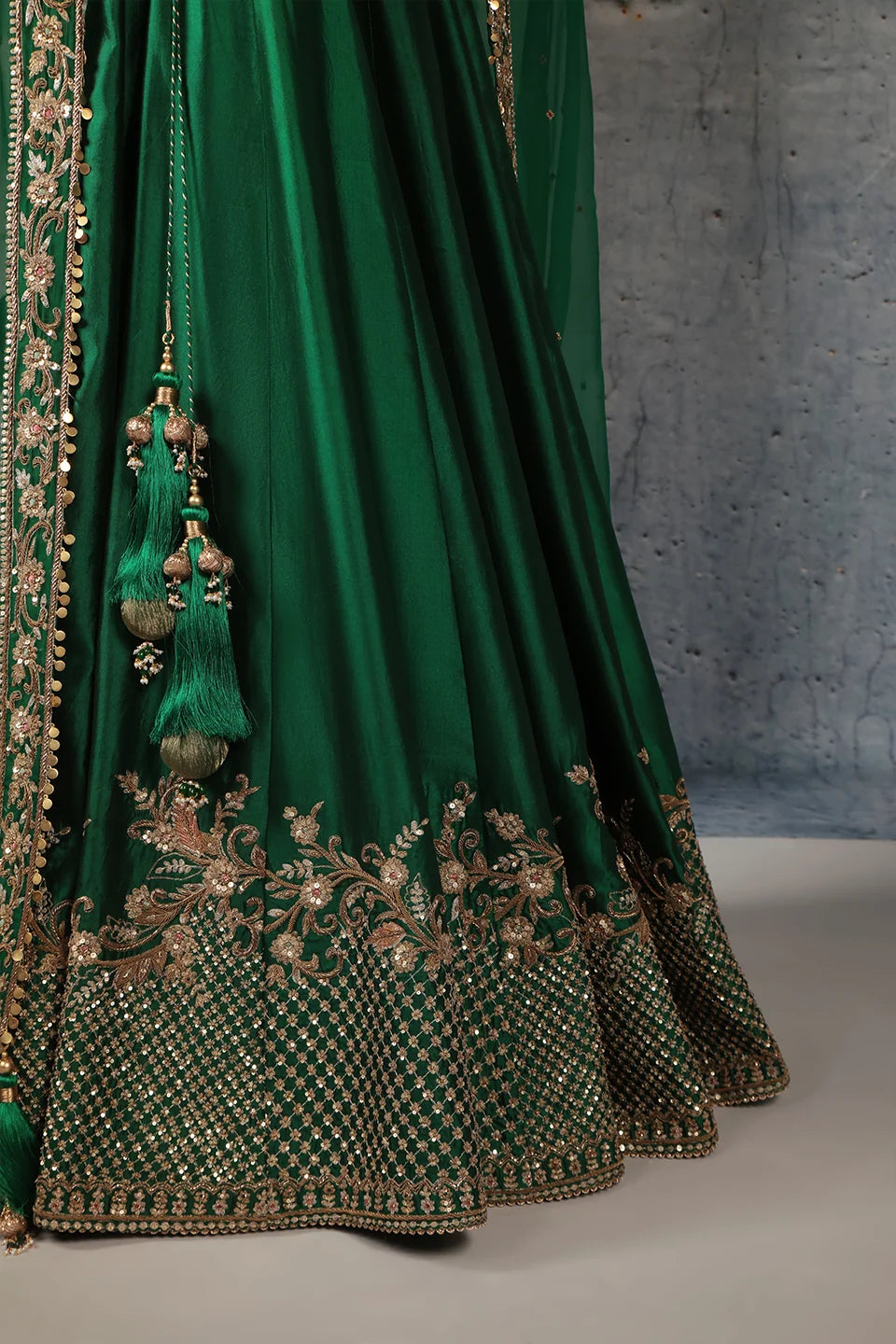 Zar-Rang Green Zardosi Lehenga Set