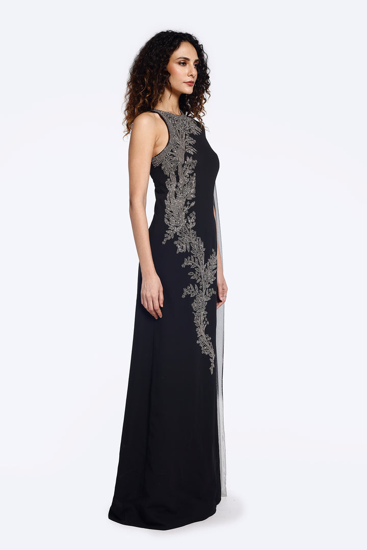 Mono Cape Sleeve Sheath Gown