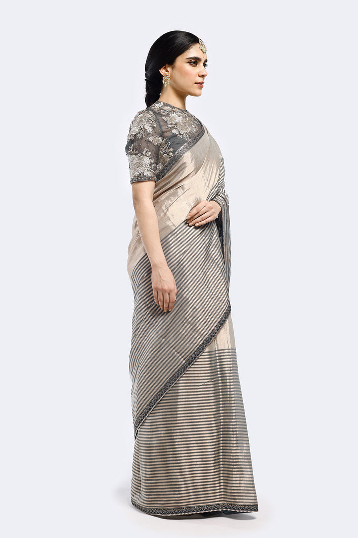 Striped Tissue Saree