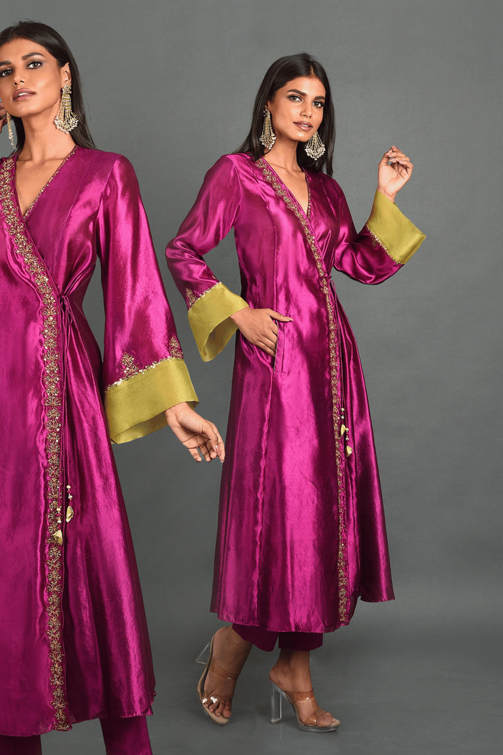 Pink Silk Kurta With Pant