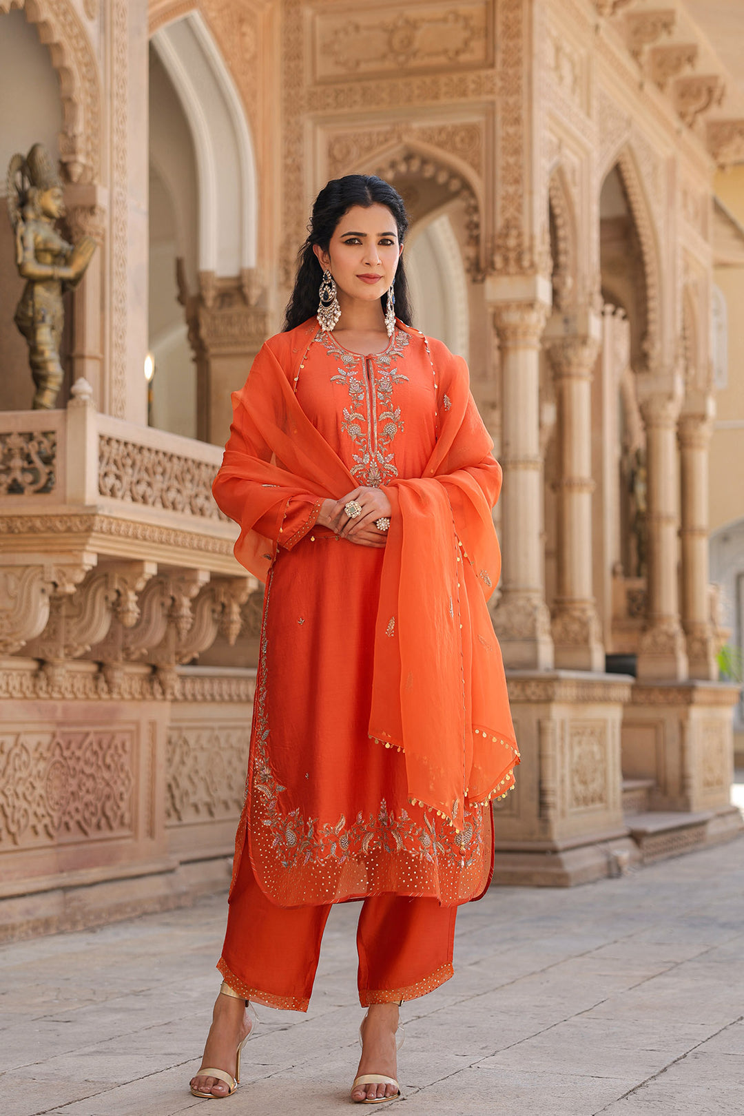 riwayat heavy long kurta set