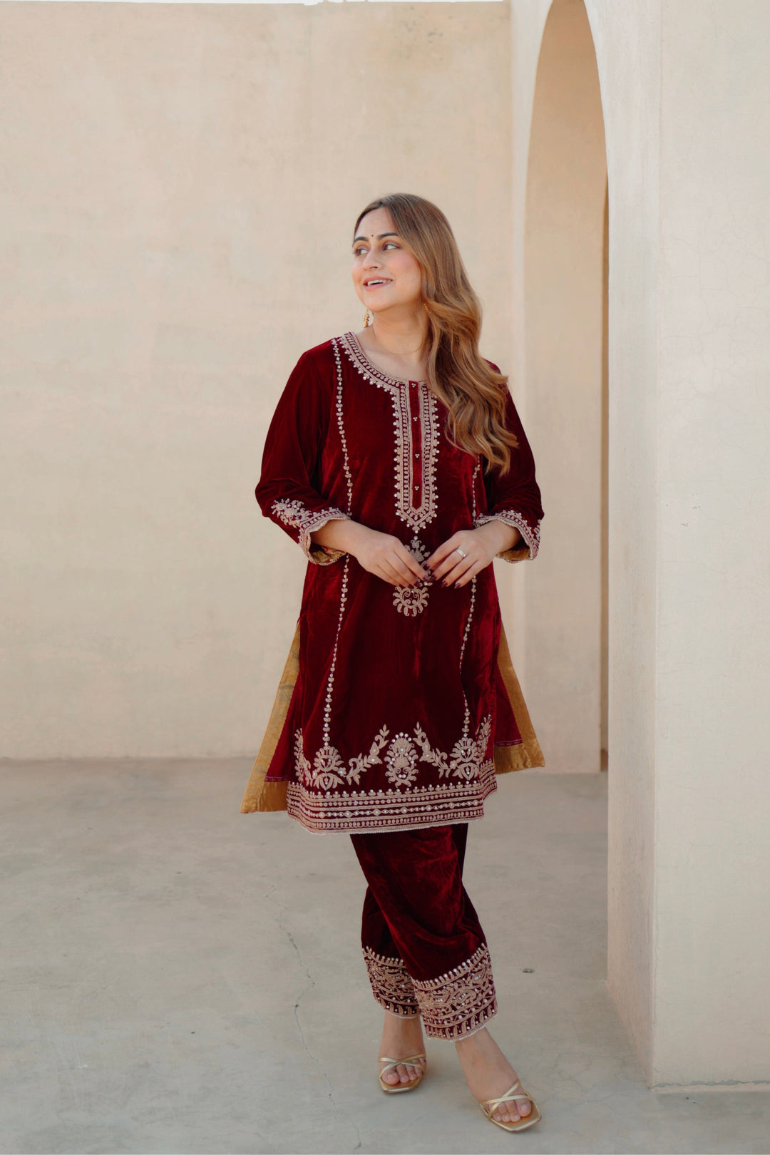 asiyah-short kurta with salwar