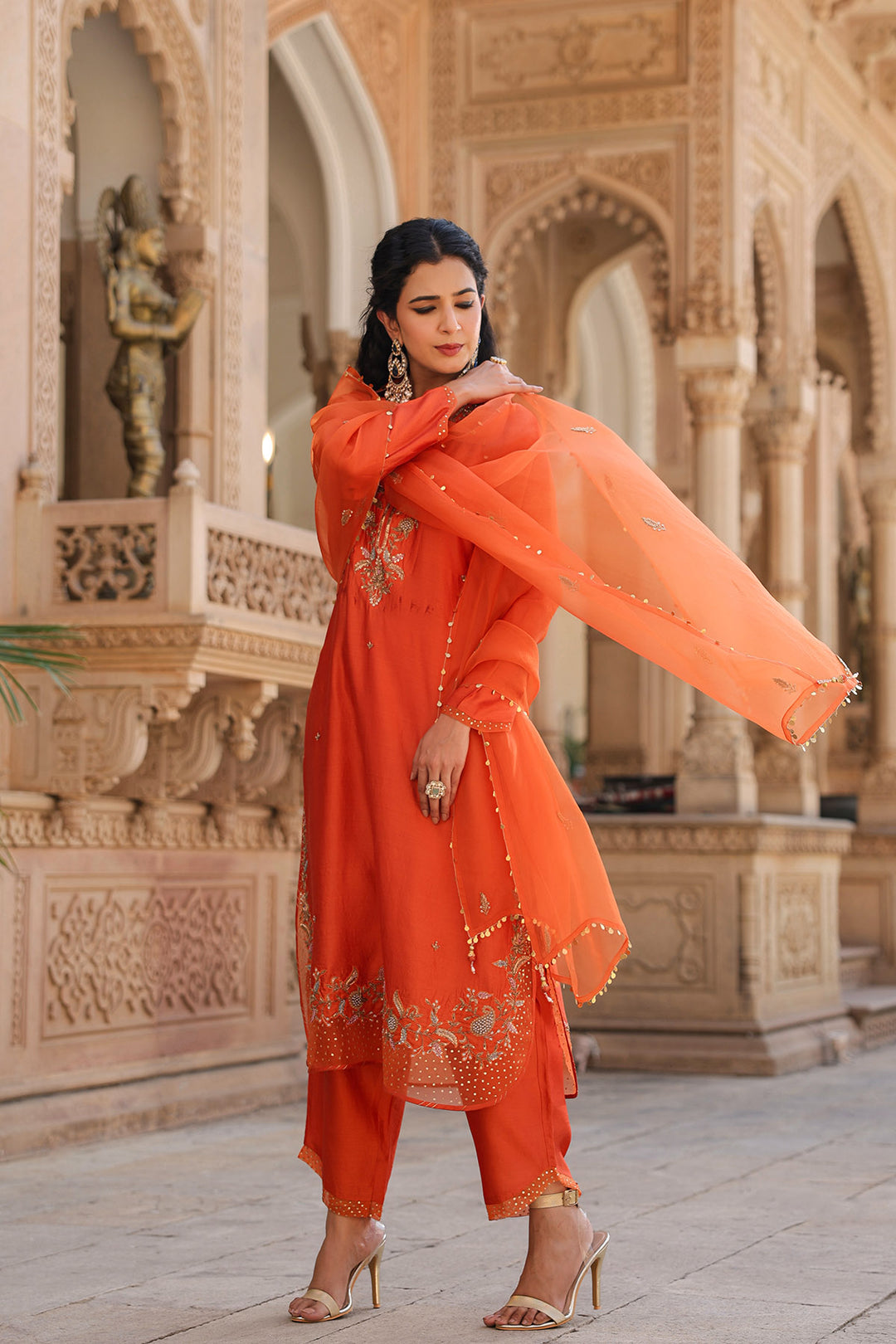riwayat heavy long kurta set