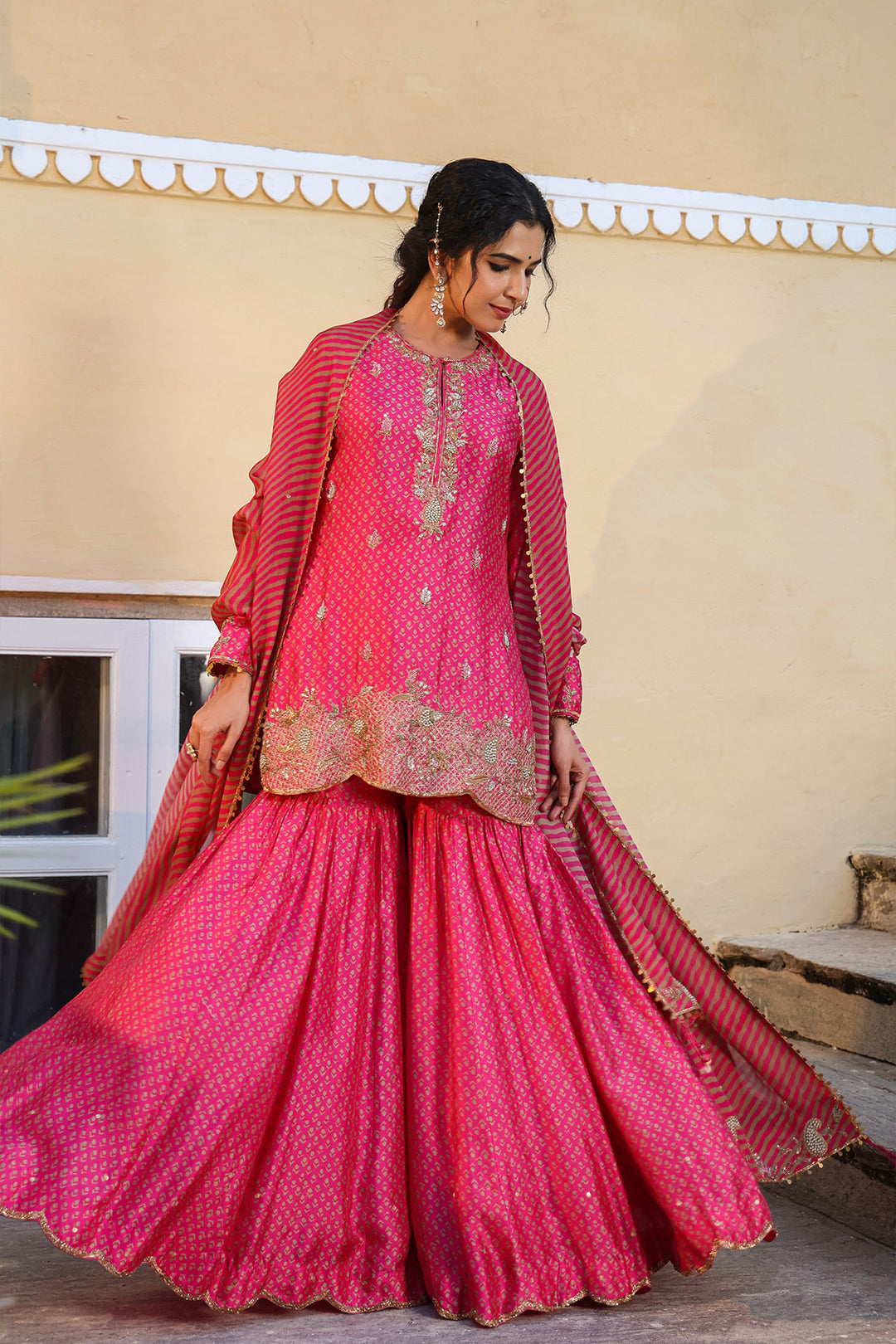 riwayat printed sharara set