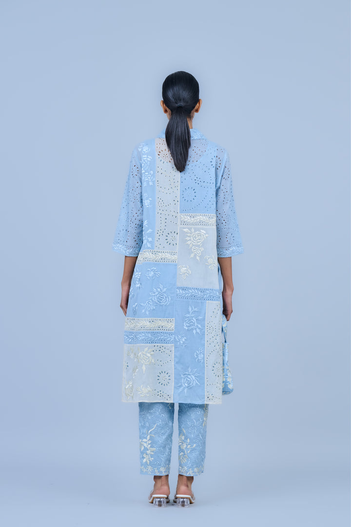 ice ecru cutwork long shirt