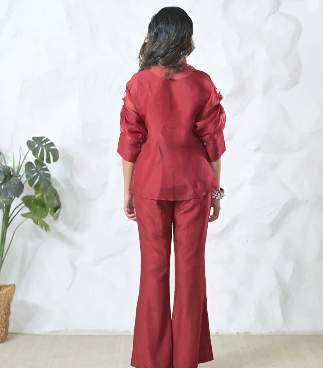 Phool-Patti Organza Shirt Set