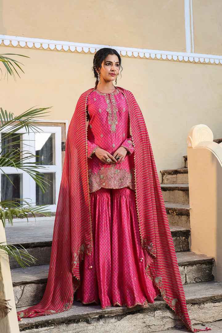 riwayat printed sharara set
