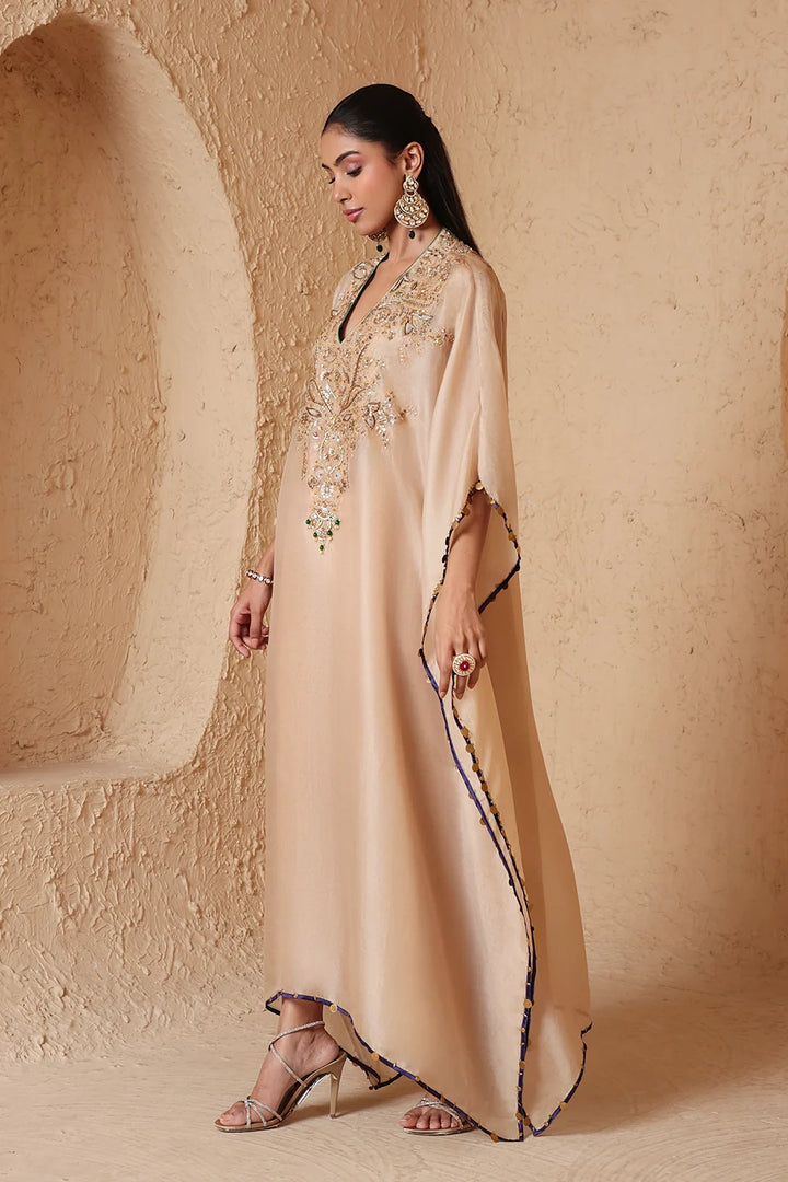 Zar-Rang Ivory Heavy Kaftan Set