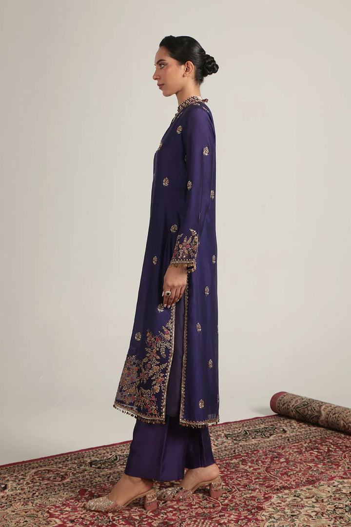 Zar-Rang Purple Farshi Kurta Set