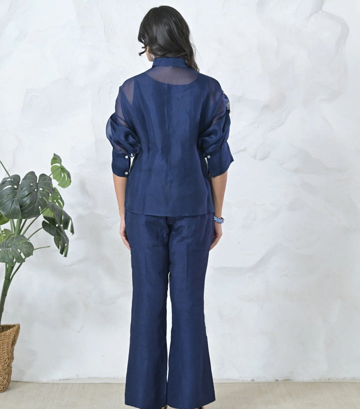 Phool-Patti Organza Shirt Set