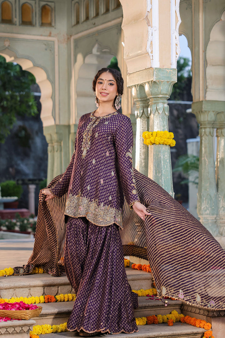 riwayat printed sharara set