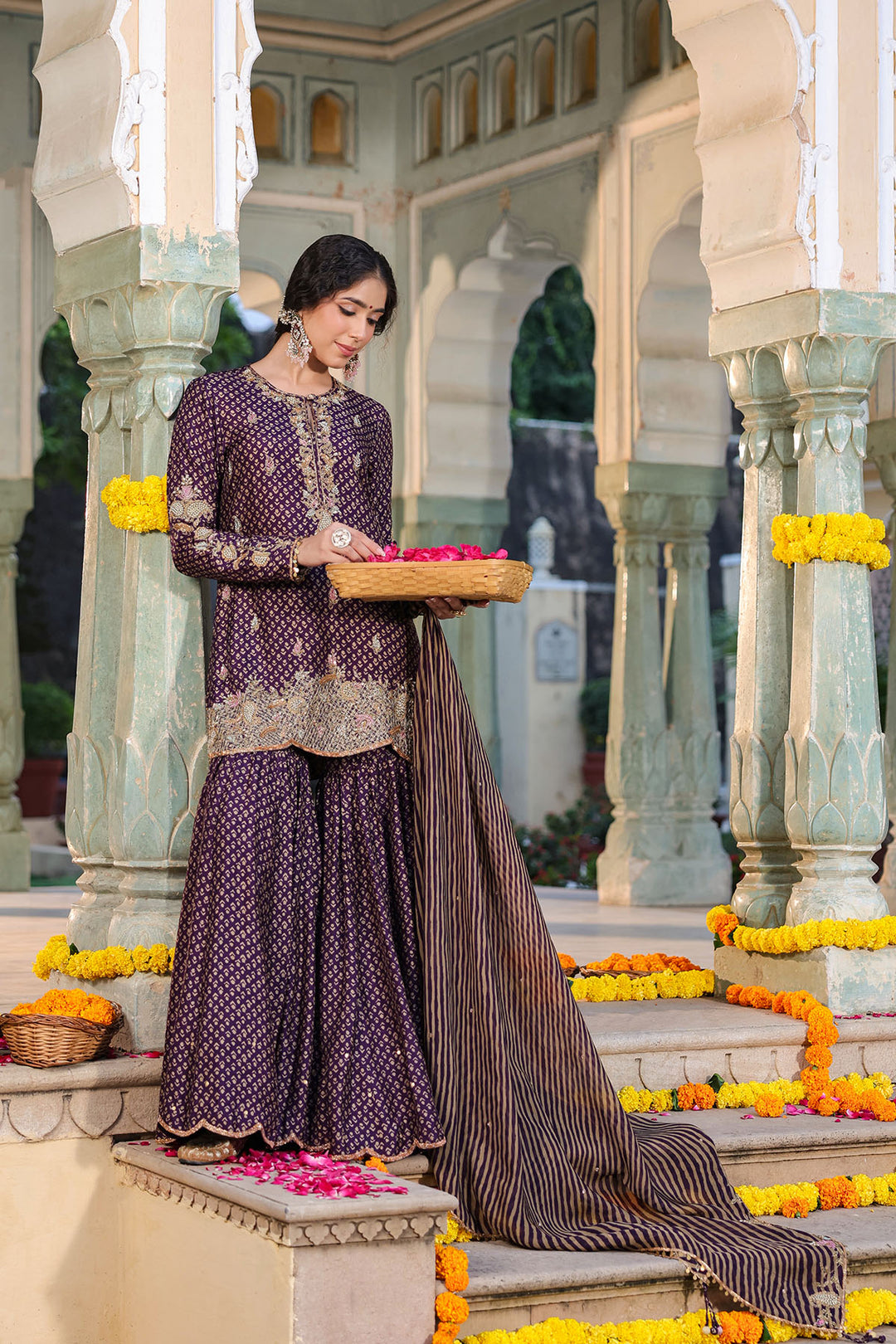 riwayat printed sharara set