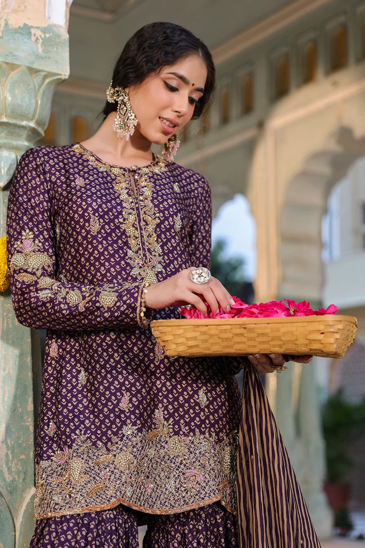 riwayat printed sharara set