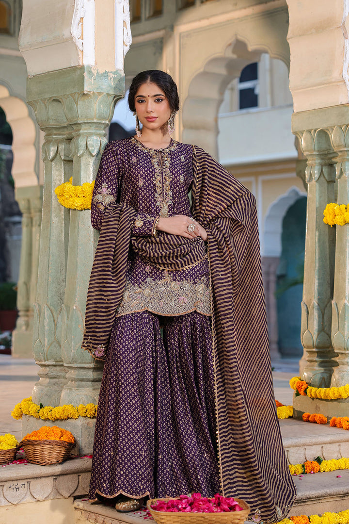 riwayat printed sharara set