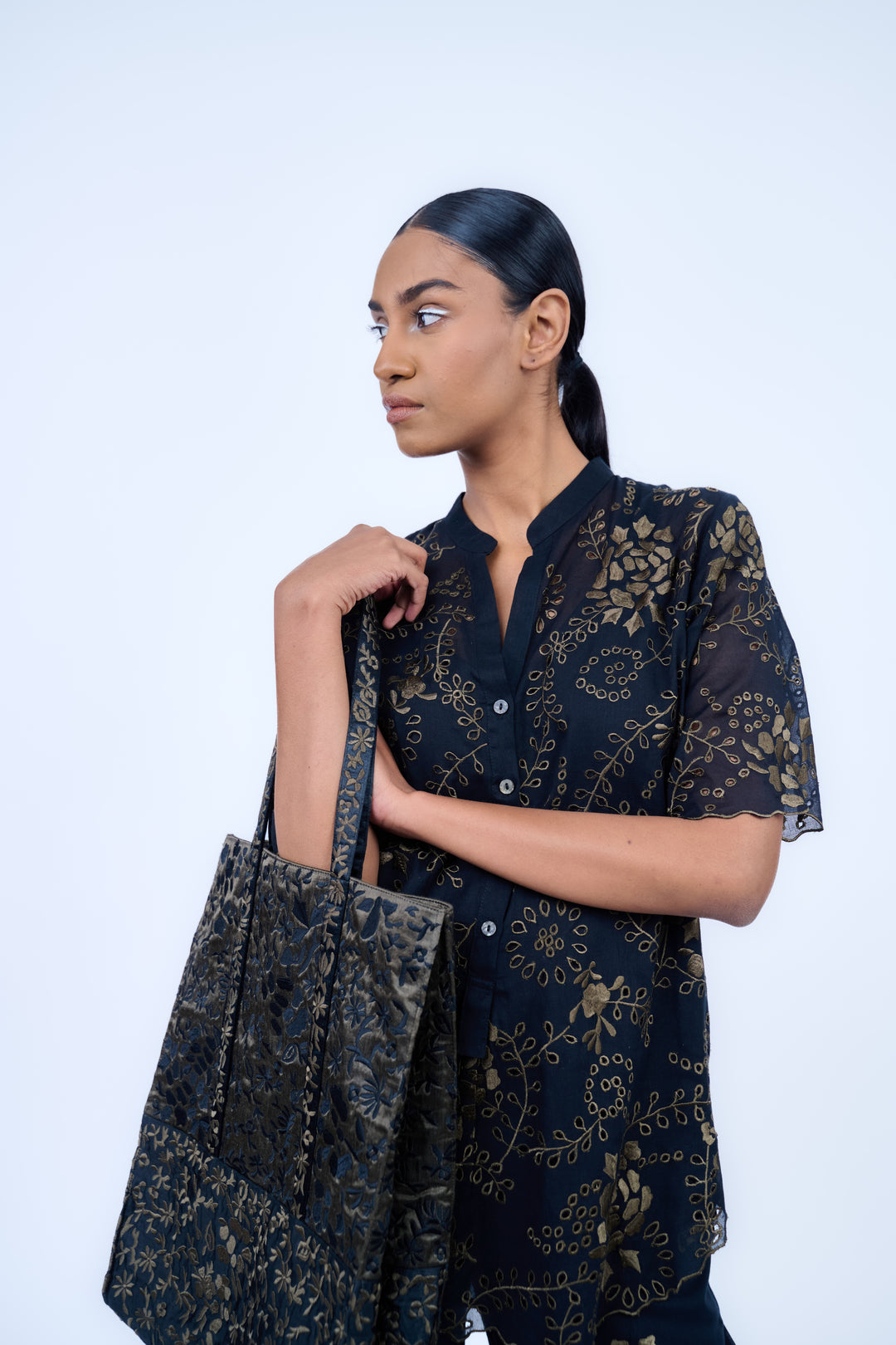 cutwork black top