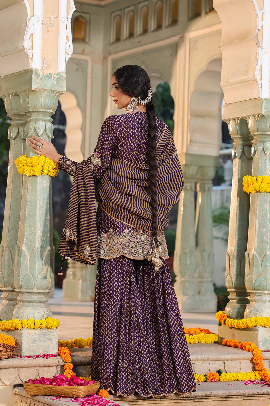 riwayat printed sharara set