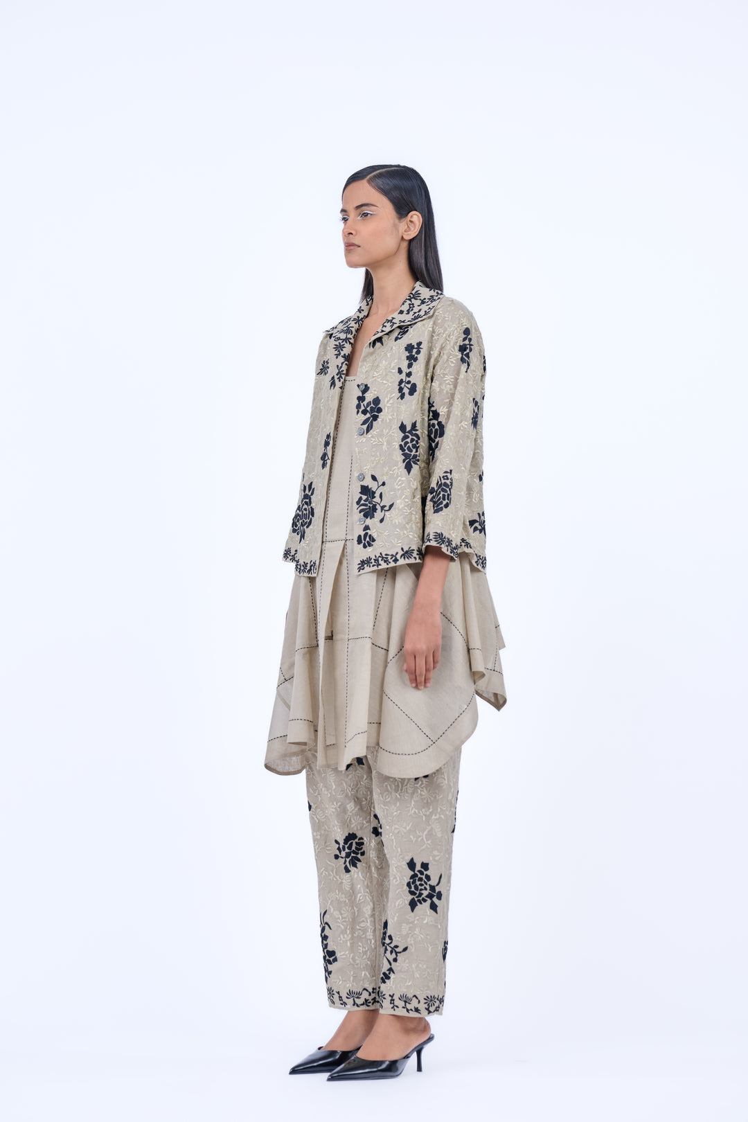 kantha long flowy top