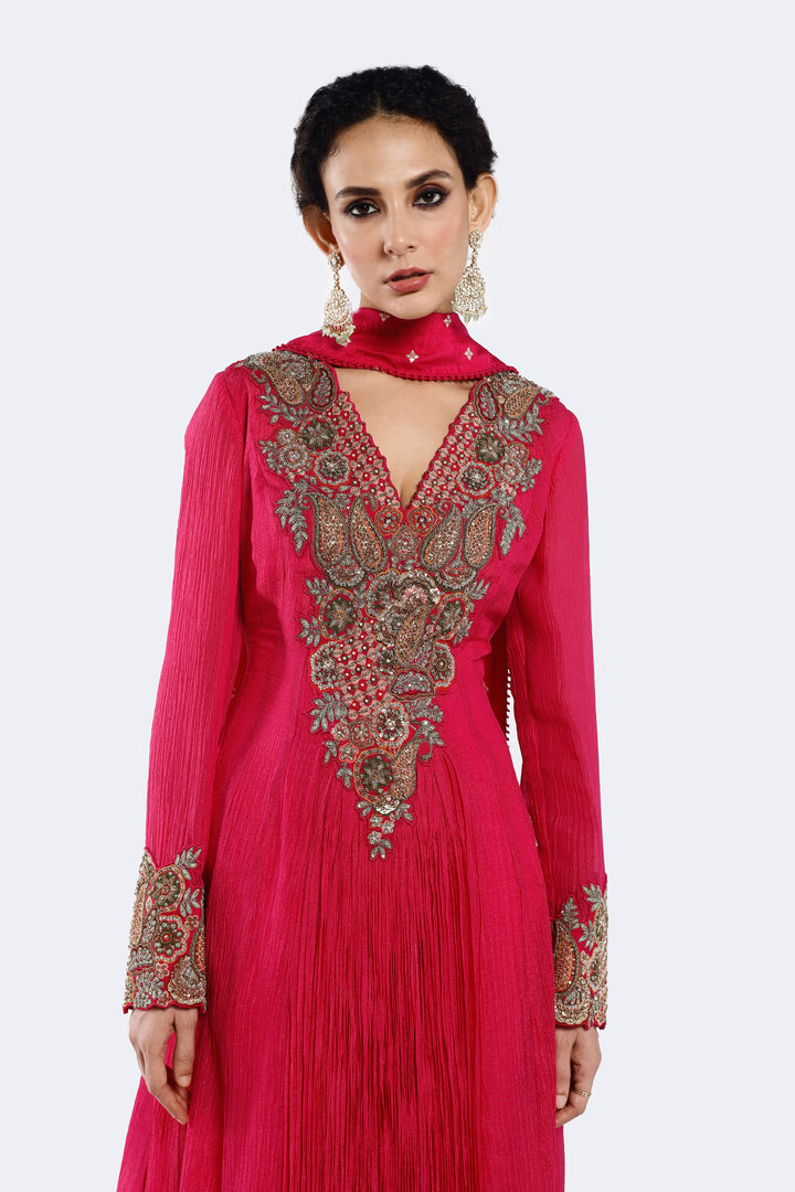 Bedecked Paiseley Anarkali Suit Set