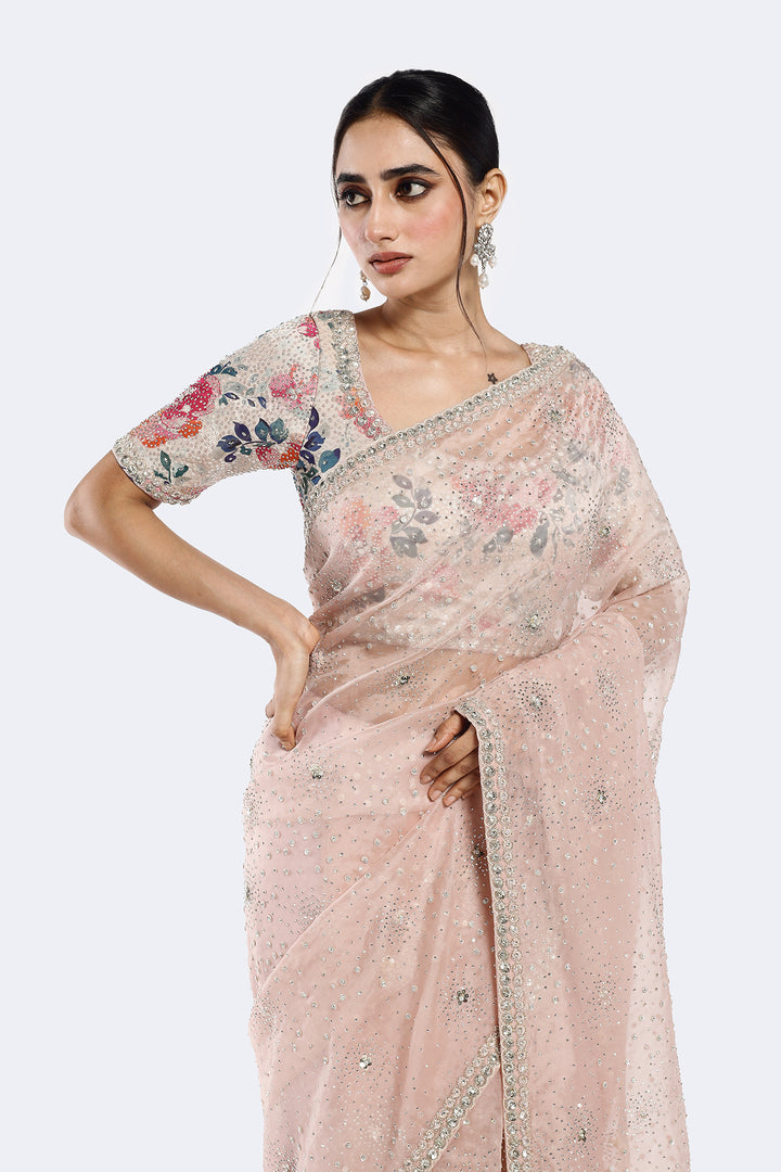 Floral Sequinned Saree