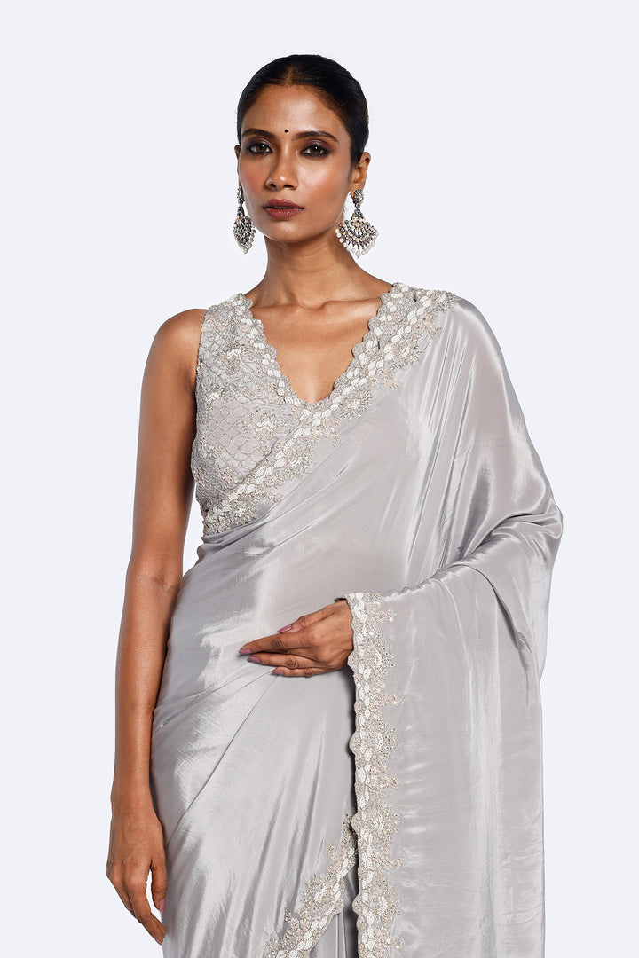 Bedecked Crepe Saree