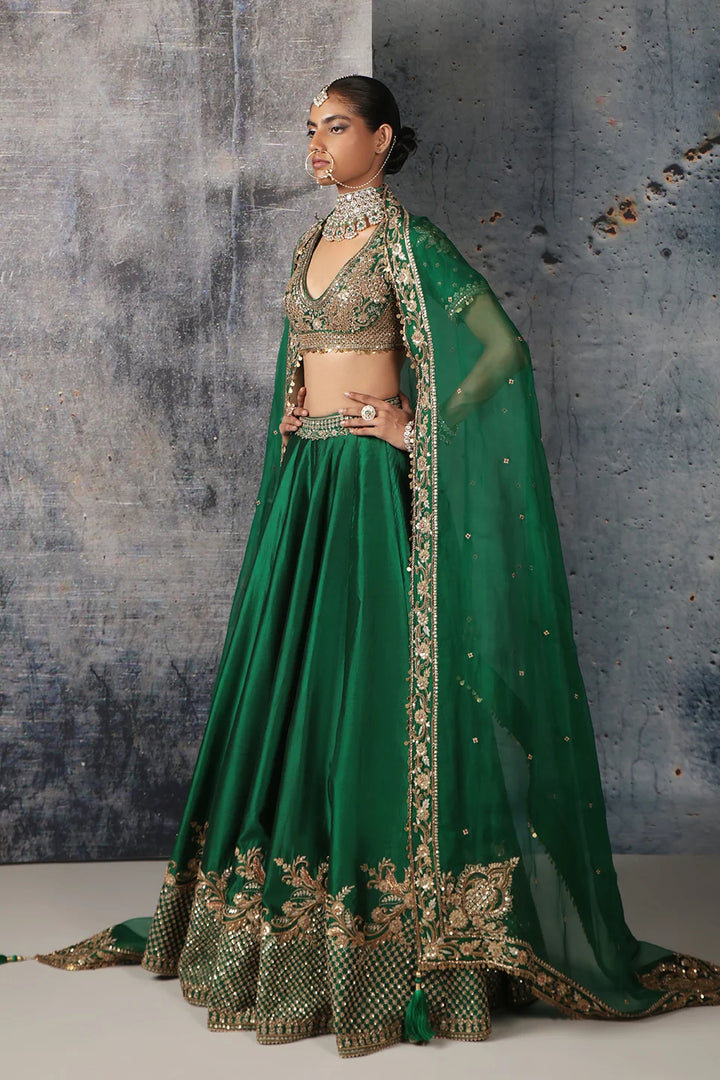 Zar-Rang Green Zardosi Lehenga Set