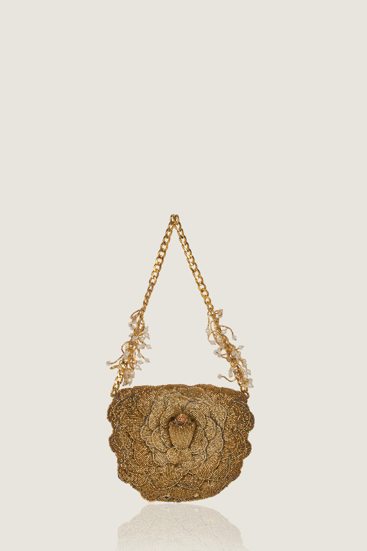 coco mini beaded sling - gold