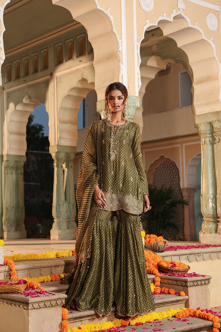 riwayat printed sharara set