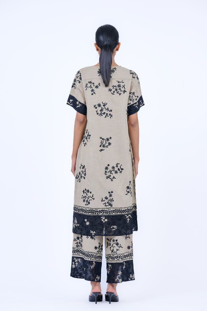 natural dual cotton kurta