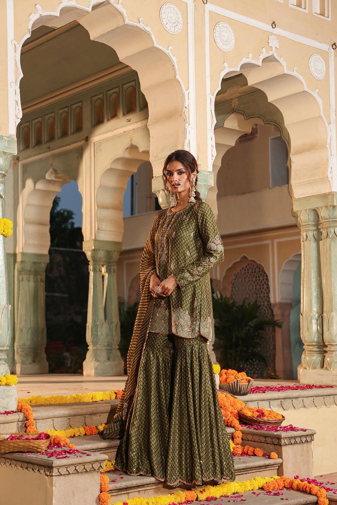 riwayat printed sharara set