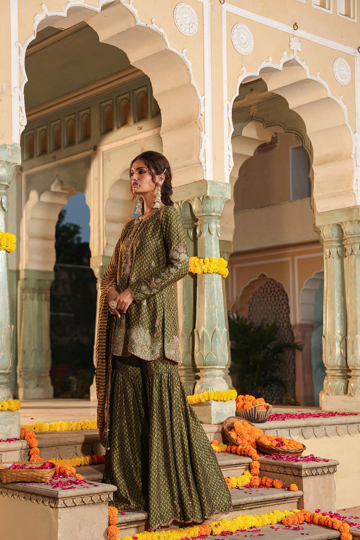 riwayat printed sharara set