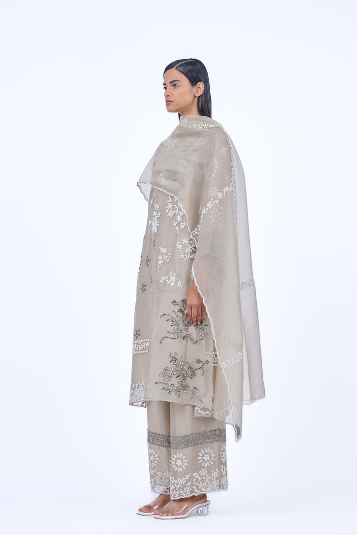 beadwork sheer kurta