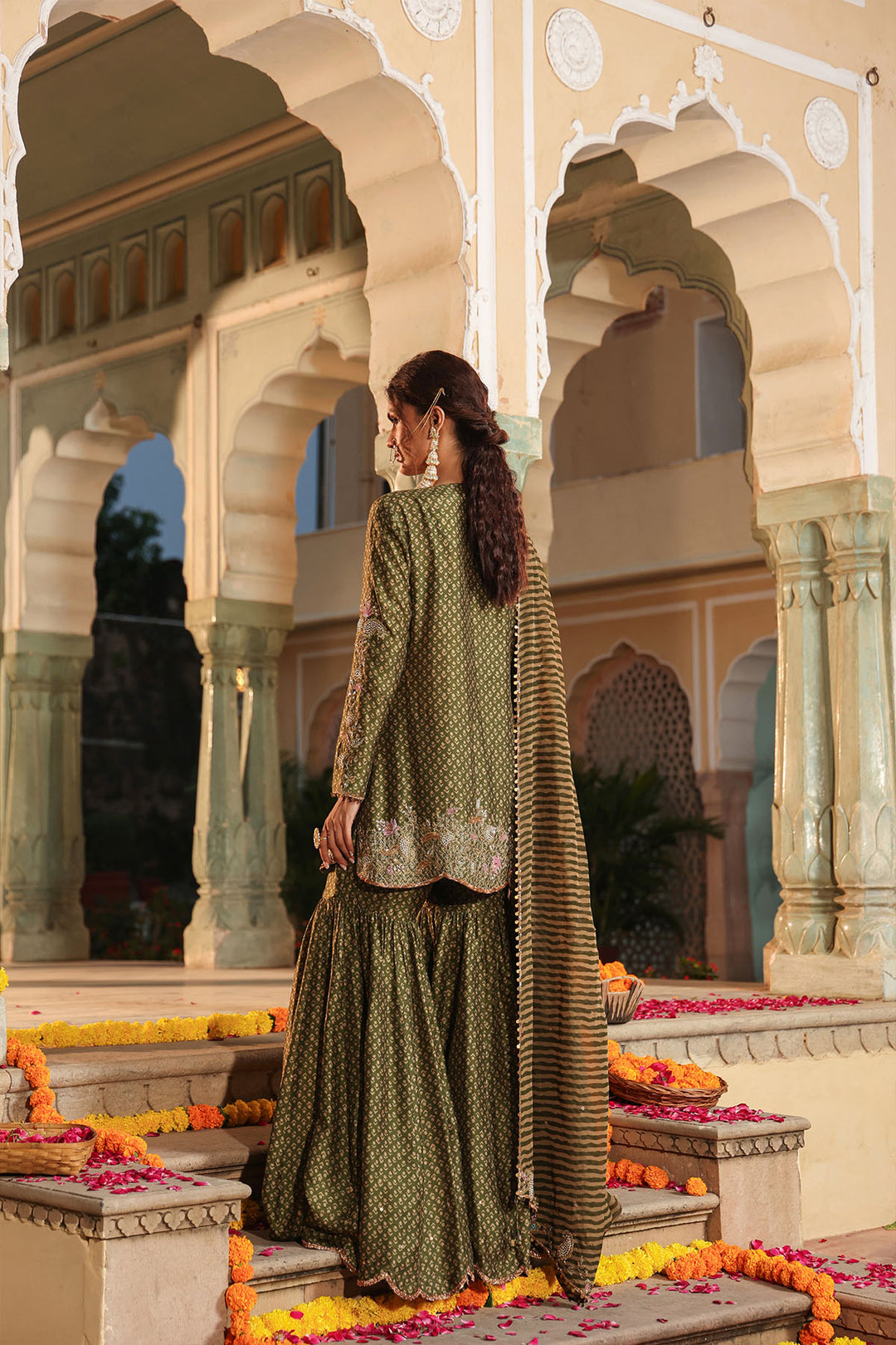 riwayat printed sharara set