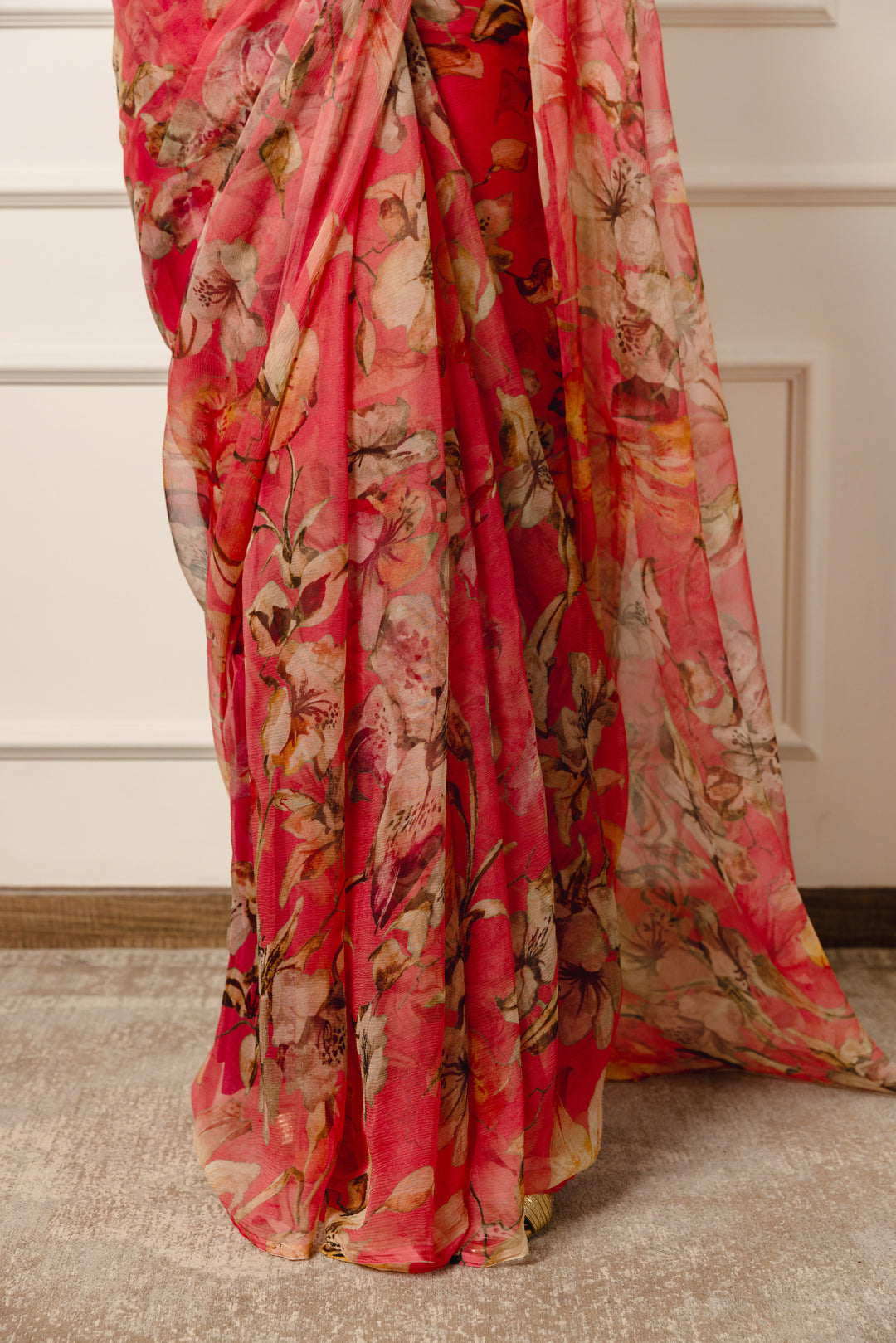 Padma Printed french chiffon saree