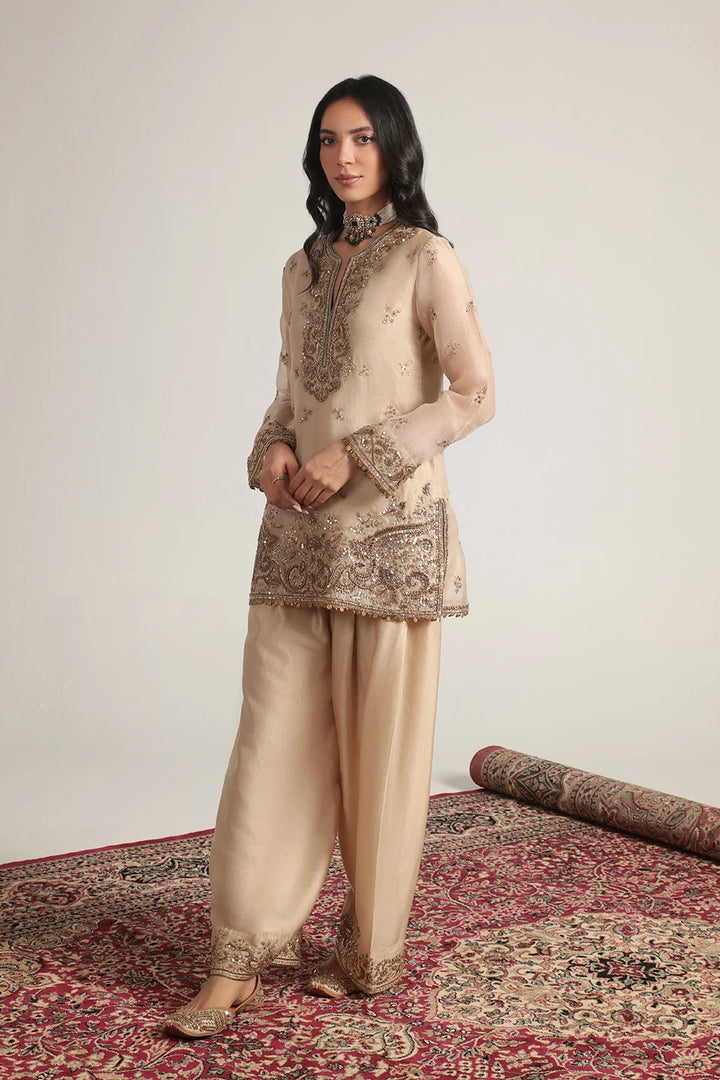 Zar-Rang Ivory Short Farshi Kurta Set