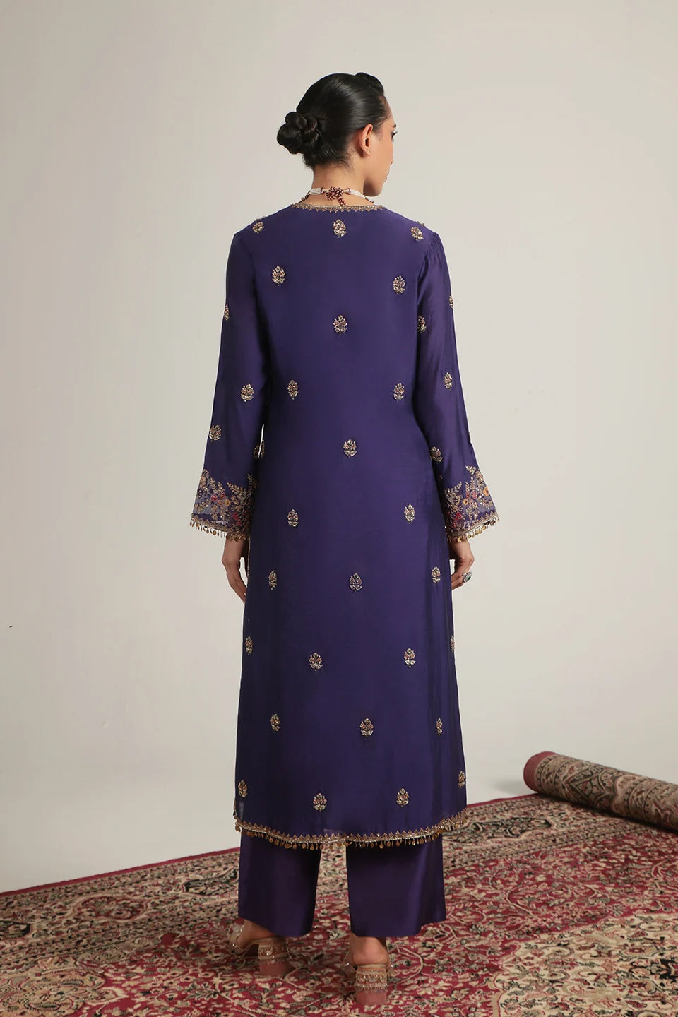 Zar-Rang Purple Farshi Kurta Set