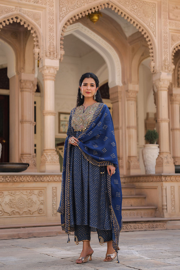 riwayat printed frockstyle kurta set