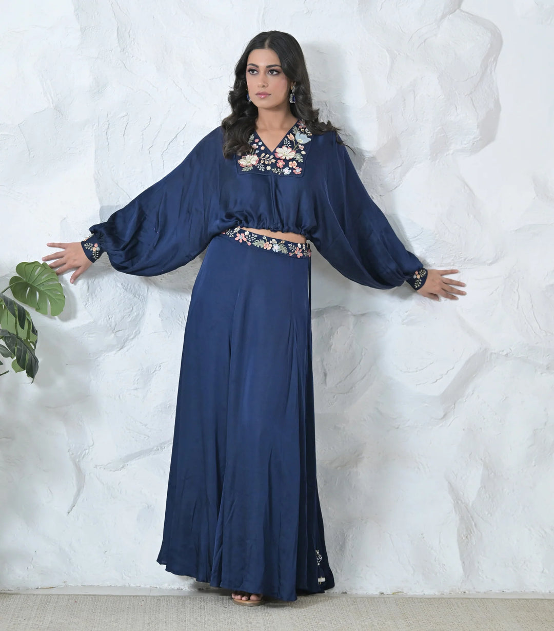 Khushboo Raglan Top And Skirt Set