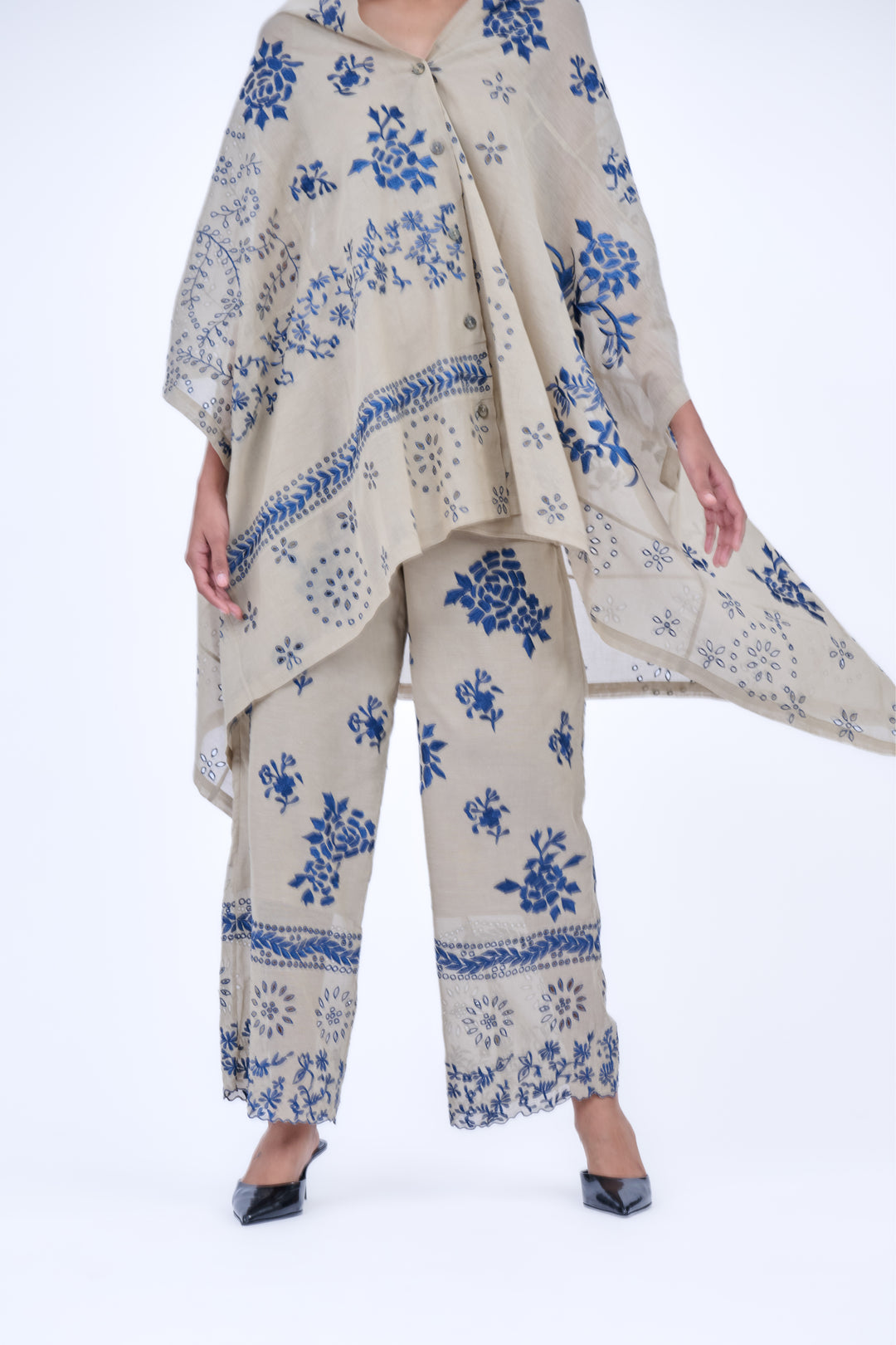 cutwork cotton pant