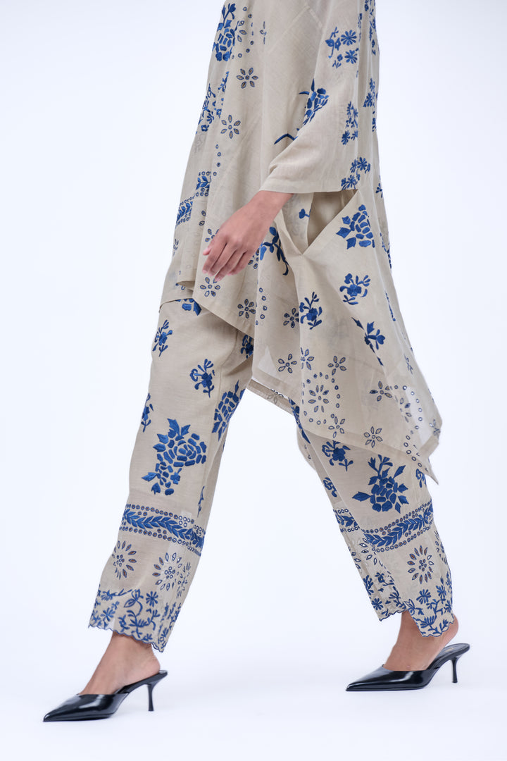 cutwork cotton pant