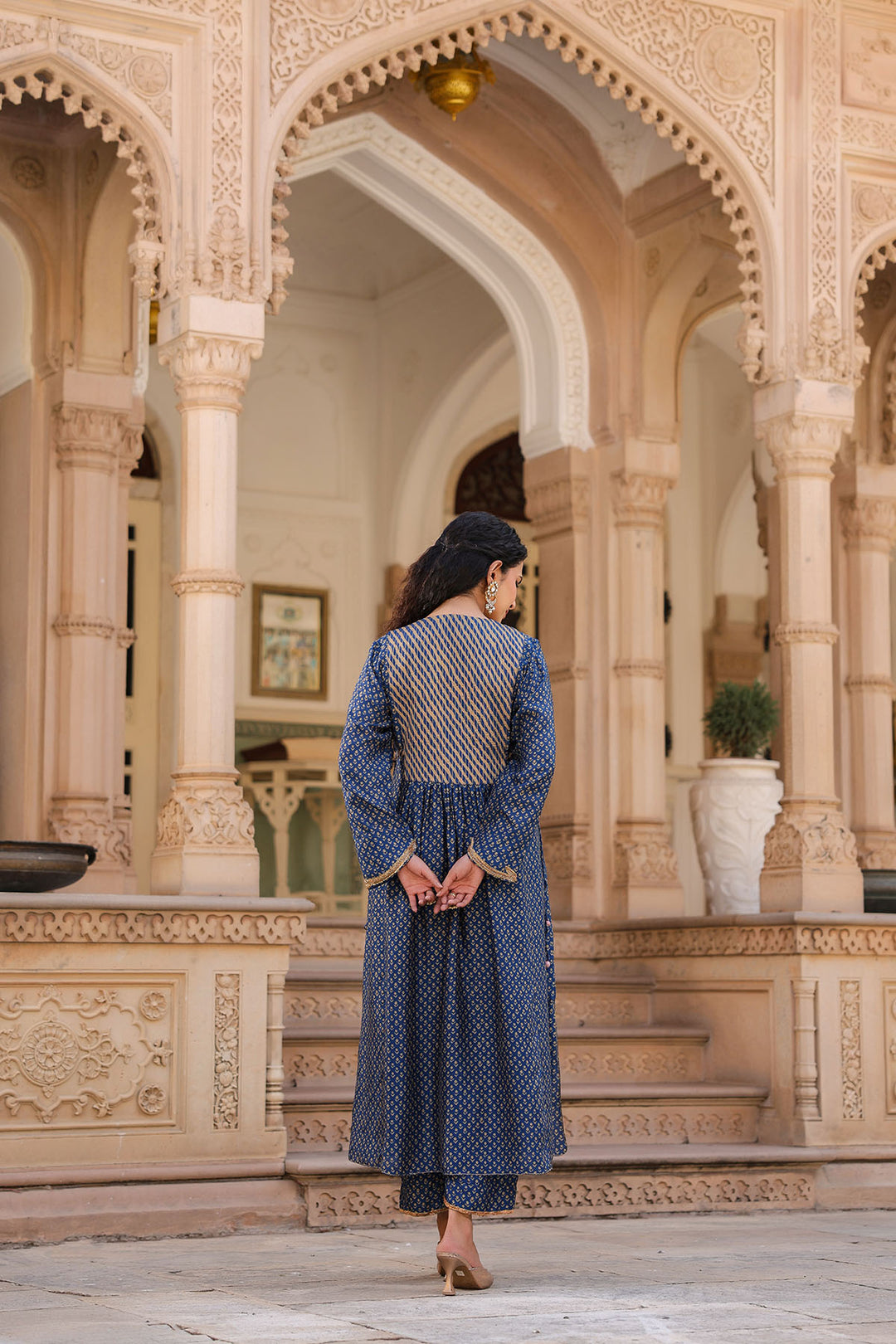 riwayat printed frockstyle kurta set