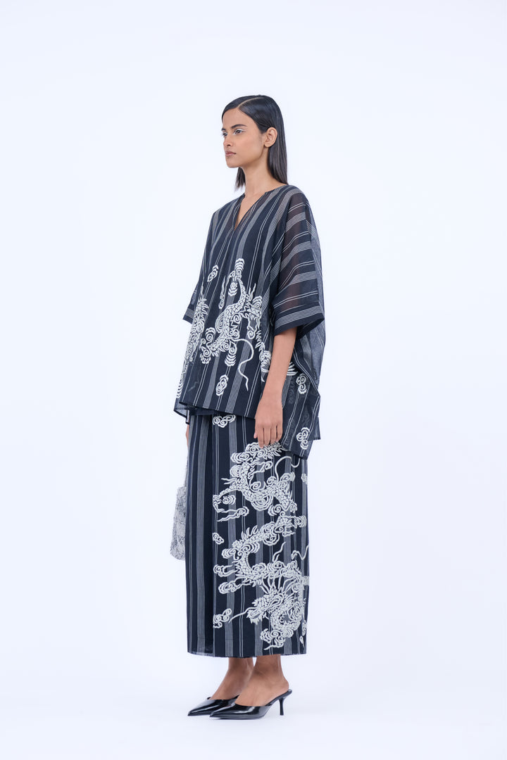 sripe kimono style pant